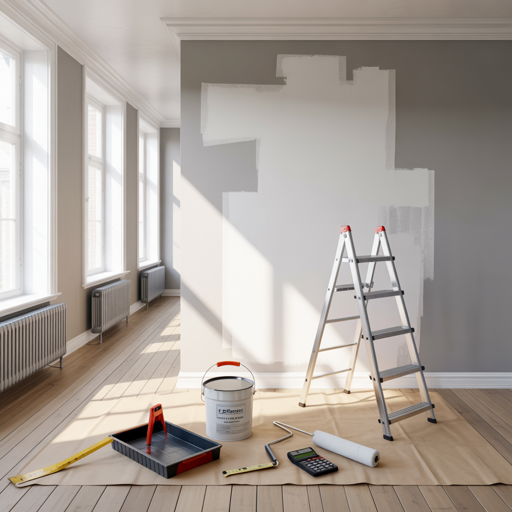 kostnad for invandig malning pris per kvadratmeter och timme