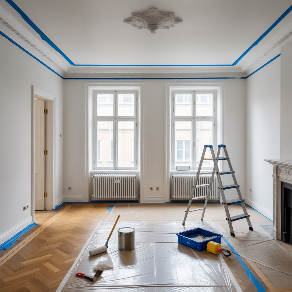 takmalning inomhus checklista for tackning och kanter