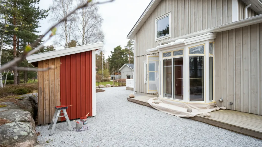 ommalning av uterum och intilliggande forrad i gudo vendelso 1416